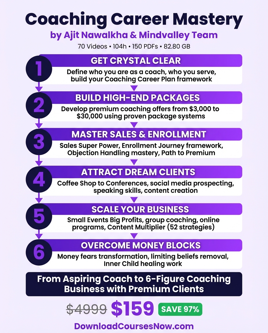 Mindvalley Coaching Career Mastery course
