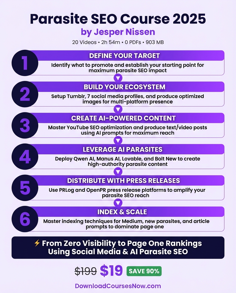 Parasite SEO Mastery course