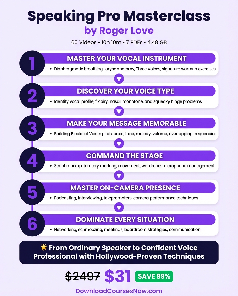 Speaking Pro Masterclass by Roger Love course